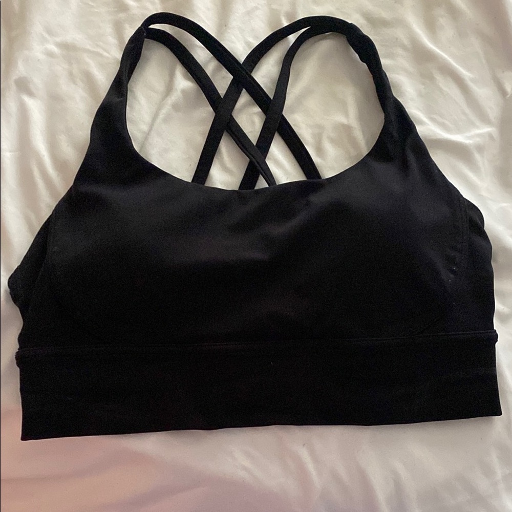 Black Strappy Back Bra with Medium Support